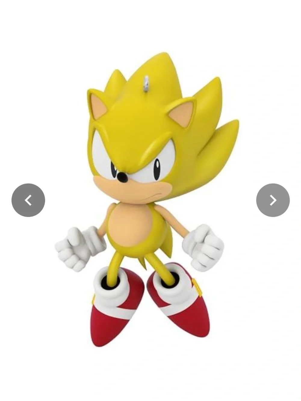 3 AVAILABLE Hallmark Super Sonic Ornament in Yellow and Red